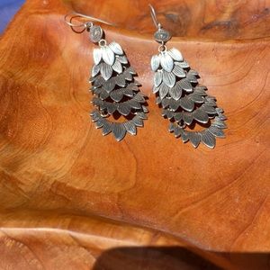 Silver hinged earrings